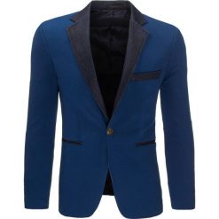 Marynarki męskie: Marynarka męska casual niebieska (mx0292)