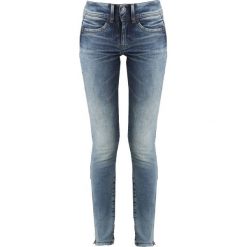 GStar LYNN DMID ZIP ANKLE SUPER SKINNY WMN Jeans Skinny Fit medium aged071. Niebieskie jeansy damskie relaxed fit marki G-Star, z bawełny. Za 469,00 zł.