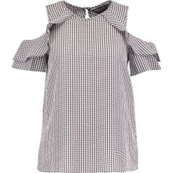 Bluzki damskie: Dorothy Perkins GINGHAM RUFFLE COLD SHOULDER Bluzka black