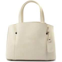 Torebki klasyczne damskie: Skórzana torebka w kolorze beżowym – (S)35 x (W)26 x (G)15 cm