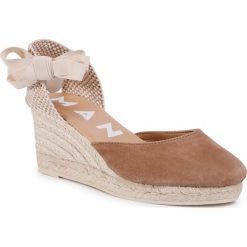 Espadryle MANEBI - Low Wedge Valenciana W 1.9 Wl Vintage Taupe. Pomarańczowe espadryle damskie Manebi, bez wzorów, z zamszu, bez obcasa, na obcasie. Za 539,00 zł.