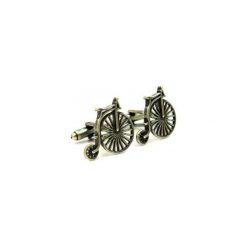 Spinki do mankietów rowery - bicykle A145. Żółte spinki do mankietów męskie Modini Moda Męska, złote. Za 49,51 zł.