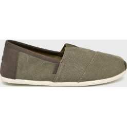 Toms - Espadryle. Zielone espadryle męskie Toms, bez wzorów, z gumy. W wyprzedaży za 179,90 zł.