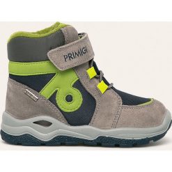 Primigi - Śniegowce dziecięce. Niebieskie śniegowce chłopięce Primigi, na zimę, bez zapięcia, gore-tex. W wyprzedaży za 179,90 zł.