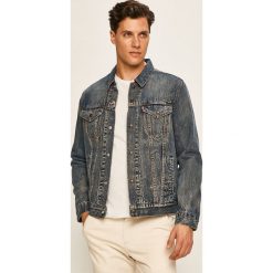 Levi's - Kurtka jeansowa. Szare płaszcze męskie Levi's®, s, bez wzorów, z bawełny, krótkie, bez kaptura. Za 459,90 zł.