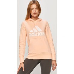 Adidas Performance - Bluza. Różowe bluzy damskie adidas Performance, s, z nadrukiem, z bawełny, bez rękawów, z kapturem. Za 229,90 zł.