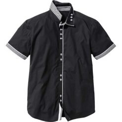 Koszule męskie: Koszula z krótkim rękawem Slim Fit bonprix czarny