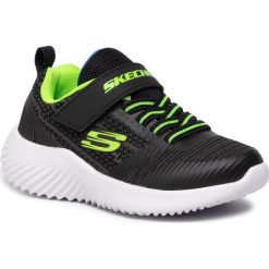Sneakersy SKECHERS - Zallow 98302L/BBLM Blk/Blue/Lime. Czarne trampki chłopięce Skechers, bez wzorów, z tworzywa sztucznego, na rzepy. W wyprzedaży za 139,00 zł.