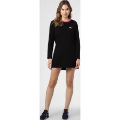 Tommy Jeans - Sukienka damska, czarny. Czarne sukienki damskie Tommy Jeans, na co dzień, m, bez wzorów, z jeansu, z kontrastowym kołnierzykiem, bez rękawów. Za 399,95 zł.