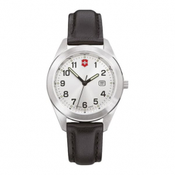 Zegarek "26043.CB" w kolorze czarnym. Czarne zegarki damskie marki Victorinox, ze stali. W wyprzedaży za 359,95 zł.