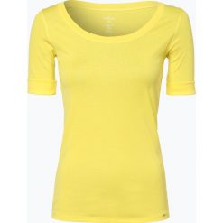 Marc Cain Collections - T-shirt damski, żółty. Żółte t-shirty damskie Marc Cain Collections, z dżerseju, z okrągłym kołnierzem. Za 279,95 zł.