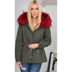 Bordo Kurtka Khaki 615. Brązowe kurtki damskie marki Fasardi, s, bez wzorów, bez kaptura. Za 219,00 zł.
