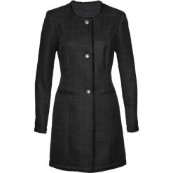 Długi żakiet z przędzy boucle bonprix czarny. Czarne żakiety damskie bonprix, bez wzorów. Za 189,99 zł.