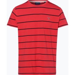 Gant - T-shirt męski, czerwony. Czerwone t-shirty męskie GANT, m, w paski, klasyczne, z klasycznym kołnierzykiem. Za 179,95 zł.