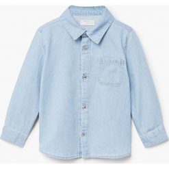 Mango Kids - Koszula dziecięca Daniel 80-104 cm. Szare koszule męskie marki Mango Kids, z bawełny, z długim rękawem. W wyprzedaży za 39,90 zł.