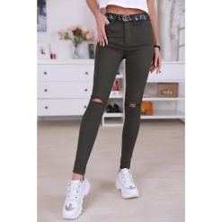 Spodnie damskie ZOLIS KHAKI. Brązowe spodnie damskie IVET. W wyprzedaży za 39,00 zł.