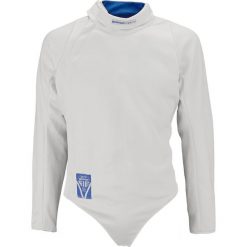 Bluza do szermierki 800N dla leworęcznych męska. Białe bluzy męskie FENC'IT, m, bez wzorów, z poliesteru, bez kołnierzyka, bez rękawów, bez kaptura. Za 799,99 zł.