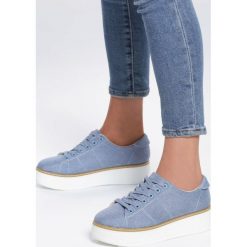 Niebieskie Creepersy Cheetah. Niebieskie półbuty damskie vices, bez wzorów, bez obcasa, bez zapięcia. Za 59,99 zł.