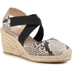 Espadryle KANNA - 20KV20050 Diamant Off White. Szare espadryle damskie Kanna, bez wzorów, ze skóry, bez obcasa, na obcasie. Za 369,00 zł.
