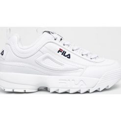 Fila - Buty Disruptor Low. Białe sneakersy męskie Fila, ze skóry, bez zapięcia. W wyprzedaży za 329,90 zł.