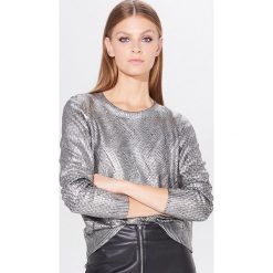 Metaliczny sweter - Szary. Szare swetry damskie Mohito, s, bez wzorów, bez rękawów, bez kaptura. Za 119,99 zł.