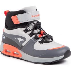 Sneakersy KANGAROOS - Kanga X Hydro 18390 000 2015 Steel Grey/Red. Szare trampki chłopięce KangaROOS, bez wzorów, ze skóry ekologicznej, bez zapięcia. W wyprzedaży za 199,00 zł.
