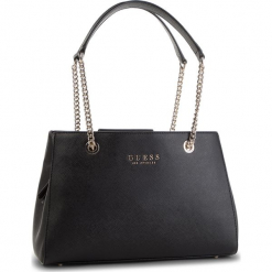 Torebka GUESS - HWEV71 80090 BLACK. Czarne torebki klasyczne damskie Guess, z aplikacjami, ze skóry ekologicznej. Za 589,00 zł.