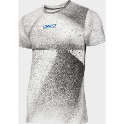 T-shirt męski TSM208 - czarny&biały allover. Czarne koszulki męskie 4f, m, bez wzorów, bez kołnierzyka, bez rękawów. Za 69,99 zł.
