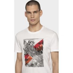 T-shirt męski TSM025A - biały. Białe koszulki męskie s. W wyprzedaży za 34,99 zł.