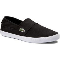 Tenisówki LACOSTE - Marice Bl 2 Cam 7-33CAM1071024 Blk. Czarne półbuty męskie Lacoste, na co dzień, bez wzorów, z gumy, eleganckie, bez zapięcia. W wyprzedaży za 209,00 zł.