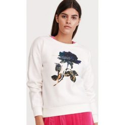 Bluza z nadrukiem - Kremowy. Białe bluzy damskie Reserved, s, z nadrukiem. Za 79,99 zł.