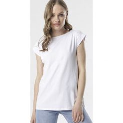Biały T-shirt Noebelle. Białe bluzki damskie Born2be, s, bez wzorów, z dzianiny, klasyczne, z okrągłym kołnierzem, z krótkim rękawem. Za 39,99 zł.