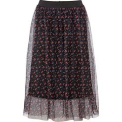 Spódnica bonprix czarno-niebiesko-czerwono-żółty wzorzysty. Czarne spódniczki damskie bonprix, z nadrukiem, z poliesteru. Za 109,99 zł.