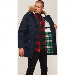 Ocieplana parka - Granatowy. Niebieskie parki męskie House, l. Za 369,99 zł.