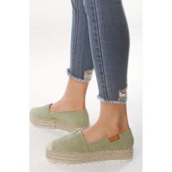 Zielone Espadryle Academy. Zielone espadryle damskie Born2be, bez wzorów, bez obcasa, na platformie. Za 89,99 zł.