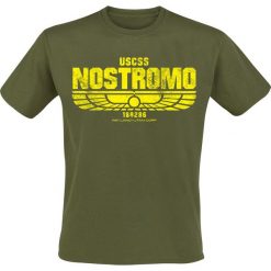 Alien Aliens - USCSS Nostromo T-Shirt oliwkowy. Zielone koszulki męskie Alien, l, z nadrukiem, z okrągłym kołnierzem. Za 74,90 zł.