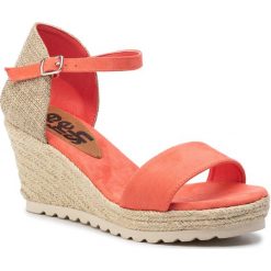 Espadryle REFRESH - 69829 Coral. Różowe espadryle damskie Refresh, bez wzorów, z tworzywa sztucznego, bez obcasa, na obcasie. W wyprzedaży za 129,00 zł.