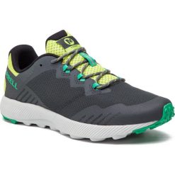 Buty MERRELL - Fluxion J48815 Castle/Lime. Szare buty sportowe męskie Merrell, z tworzywa sztucznego, bez zapięcia, do biegania. W wyprzedaży za 269,00 zł.