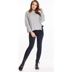 Oversize'owy sweter z kokardą szary. Szare swetry damskie . Za 70,02 zł.
