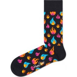 Happy Socks Flames Skarpetki Czarny Wielokolorowy. Czarne skarpetki męskie Happy Socks, bez wzorów, z elastanu. Za 47,95 zł.