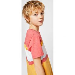 Mango Kids - T-shirt dziecięcy Raya 104-164 cm. Różowe t-shirty o-neck męskie marki Mango Kids, z bawełny. Za 29,90 zł.