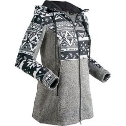 Bluza dzianinowa z polaru, długi rękaw bonprix czarny. Czarne bluzy damskie bonprix, bez wzorów, z dzianiny, z długim rękawem, długie, bez kaptura. Za 179,99 zł.