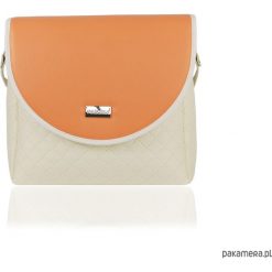 TOREBKA PURO CLASSIC 2613 PEACH. Pomarańczowe torebki klasyczne damskie Pakamera, bez wzorów, na ramię, bez dodatków. Za 179,00 zł.