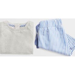 Mango Kids - Piżama dziecięca Alvaro 80-104 cm. Szare piżamy chłopięce Mango Kids, bez wzorów, z bawełny, bez rękawów. Za 69,90 zł.