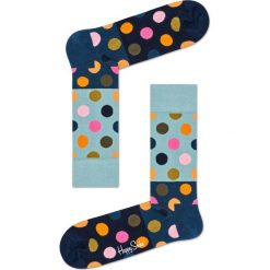 Happy Socks - Skarpety Big Dot. Szare skarpetki męskie marki Happy Socks, z elastanu. W wyprzedaży za 24,90 zł.