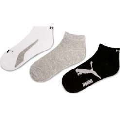 Zestaw 3 par niskich skarpet unisex PUMA - 886451 White/Grey/Black 02. Szare skarpetki damskie Puma, bez wzorów, z elastanu. Za 39,99 zł.