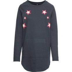 Bluza z nadrukiem bonprix ciemnoszaro-czerwony z nadrukiem. Szare bluzy damskie marki bonprix, z nadrukiem, bez rękawów, bez kaptura. Za 69,99 zł.