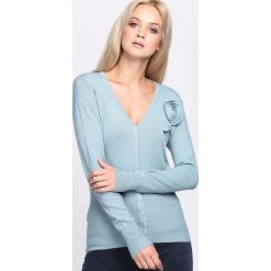 Niebieski Kardigan Lovey Dovey. Niebieskie kardigany damskie marki Born2be, xl. Za 24,99 zł.