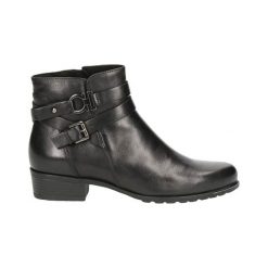 Caprice Botki czarny female czarny 40.5 (UK7). Czarne botki damskie Caprice, ze skóry, klasyczne, bez obcasa, z paskami. Za 349,00 zł.