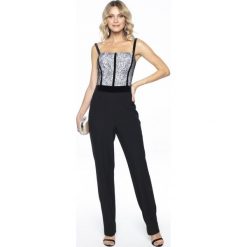 Kombinezon L'AF GLAM GL BRIGITTE. Czarne spodnie damskie L'AF GLAM, na sylwestra, s, bez wzorów, bez kołnierzyka, z długim rękawem, długie. Za 799,00 zł.